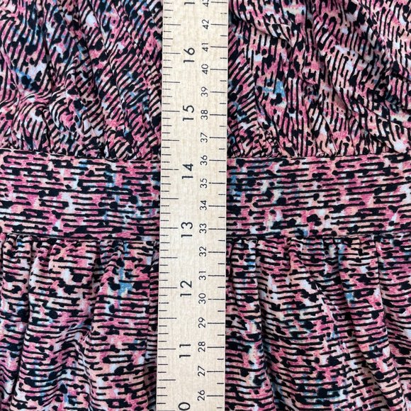 BCBGeneration Romper 2 Pink Black Pleated One Shoulder Pockets BCBG Women's - Picture 10 of 14